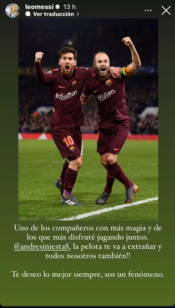 El sentido homenaje de Leo Messi a Andrés Iniesta.