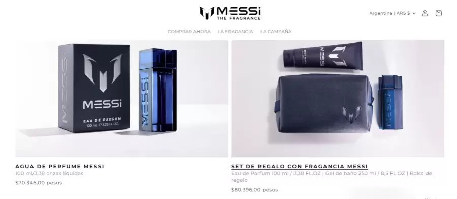 Precio del perfume de Lionel Messi en sus dos presentaciones