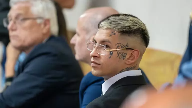 L-Gante en el Tribunal en lo Criminal N°3 de Mercedes. (Foto: TN)