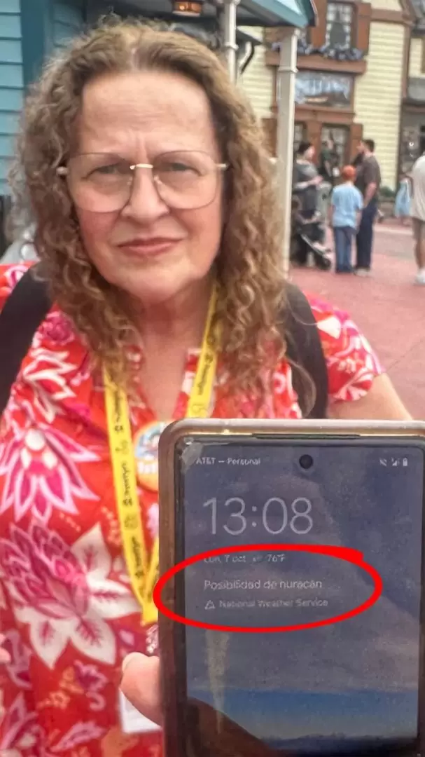 Jimena Barón y el huracán Milton