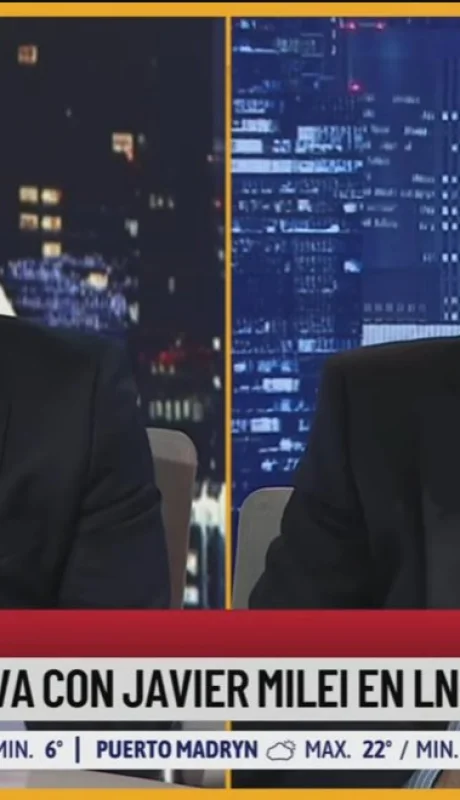 Javier Milei fue entrevistado por Antonio Laje en La Nación+.