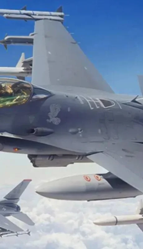 Un F-16C Fighting Falcon de la Fuerza Aérea de los Estados Unidos.