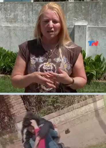 Captura de la pelea y el relato de la maestra.