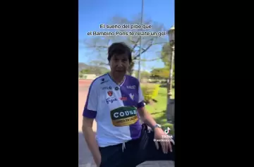 Bambino Pons relató un "gol fantasma" en una plaza y cumplió un sueño