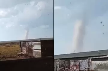 Video: el arremolinado e imparable tornado que fue captado en La Pampa