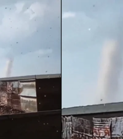 Un tornado azotó un pueblo cercano al río Colorado en La Pampa.