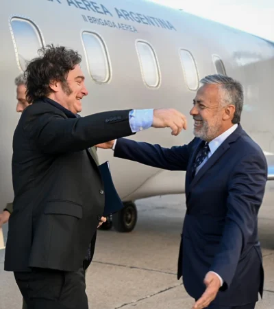 Javier Milei y Alfredo Cornejo.