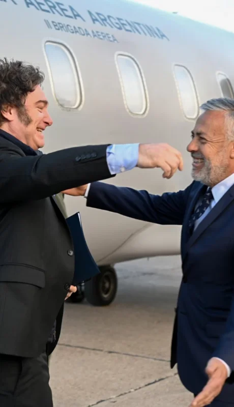 Javier Milei y Alfredo Cornejo.