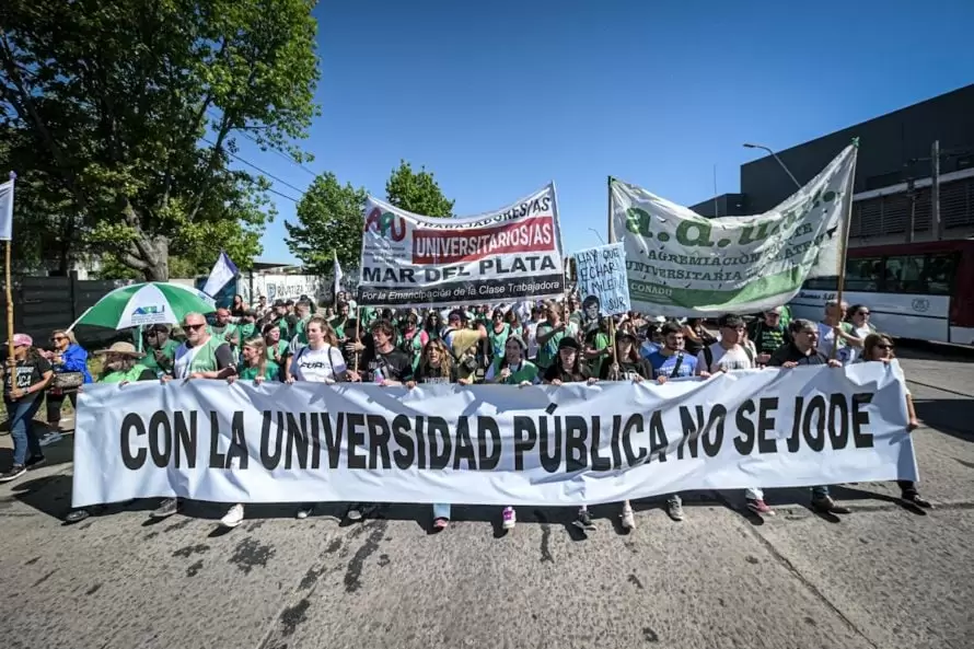 Las protestas en Mar del Plata.