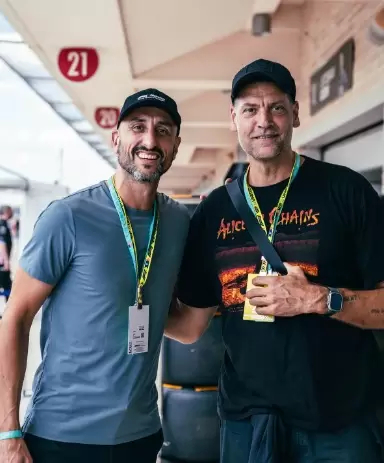 Manu Ginóbili y Fabricio Oberto presentes en el Gran Premio de Estados Unidos