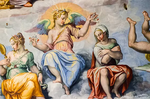 Pintura de seres celestiales