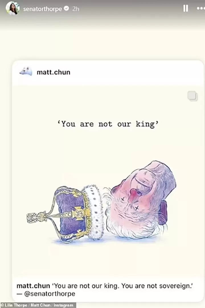 Posteo de Lidia Thorpe en su cuenta de Instagram.