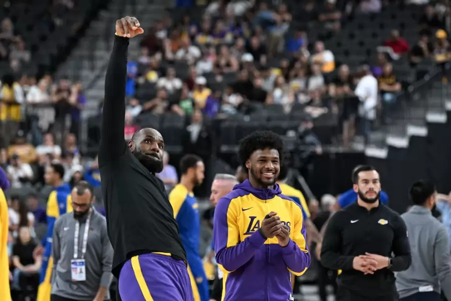 Los Lakers seleccionaron a Bronny en la posición 55 del draft 2024. (Candice Ward-Imagn Images)