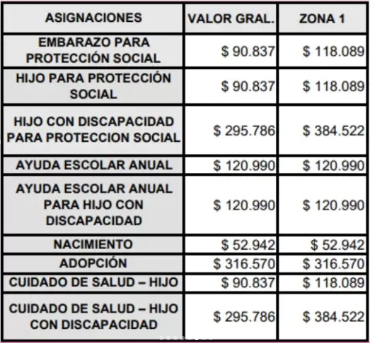La tabla actualizada por ANSES para noviembre