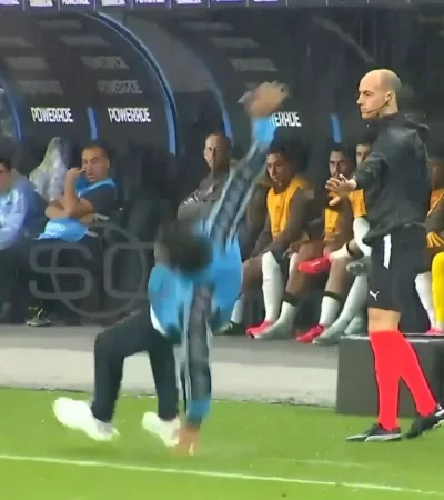 Momento protagonizado por Gustavo Costas.