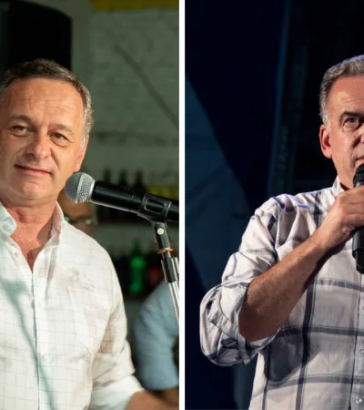 Álvaro Delgado y Yamandú Orsi, candidatos a presidente de Uruguay.
