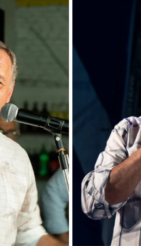 Álvaro Delgado y Yamandú Orsi, candidatos a presidente de Uruguay.