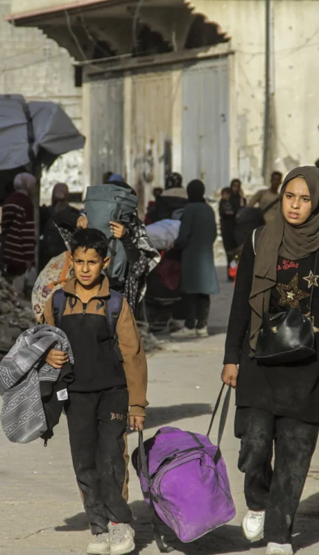 Refugiados en el campamento de Jabalia, en el norte de la Franja de Gaza. (Foto: Xinhua/Mahmoud Zaki/NA)