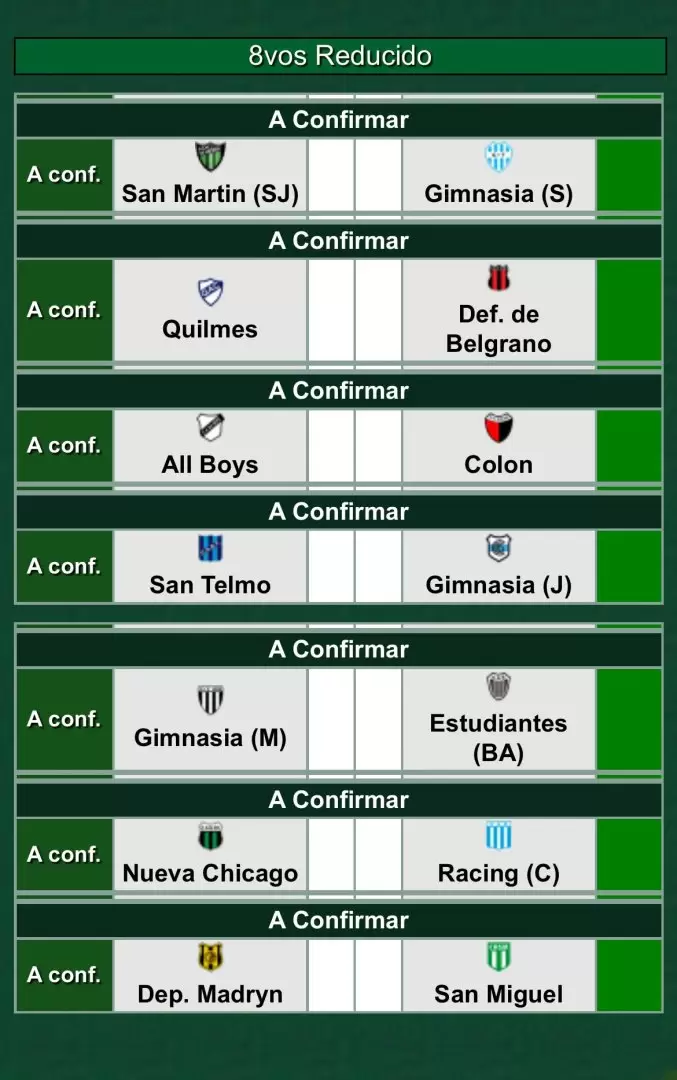 Así será los cruces para el reducido