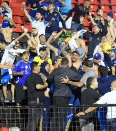 Juan Román Riquelme detuvo a los barras que querían ir a la popular de Gimnasia.