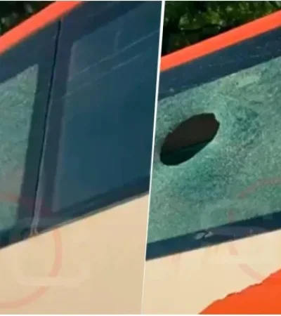 Así quedó el colectivo que trasladaba a los hinchas de Mineiro