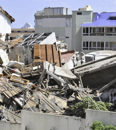 Derrumbe en Villa Gesell.