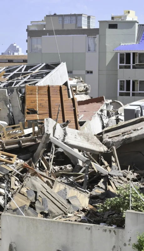 Derrumbe en Villa Gesell.