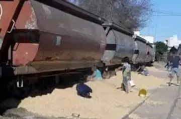 Emboscaron un tren y se robaron cerca de mil toneladas de soja