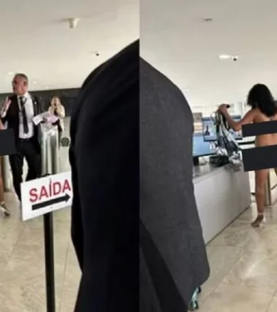 La mujer, completamente desnuda, desconcertó a toda la seguridad del palacio presidencial.