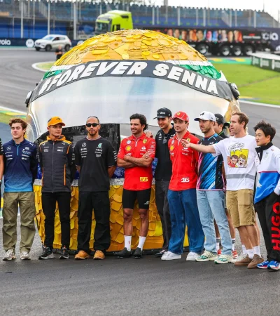 Franco Colapinto y lo demás pilotos de la F1 en Brasil, cuyo GP será en honor a Ayrton Senna.