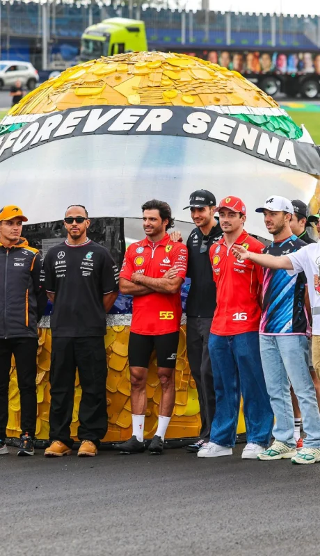 Franco Colapinto y lo demás pilotos de la F1 en Brasil, cuyo GP será en honor a Ayrton Senna.