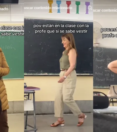 La docente es tendencia por sus looks en el aula.