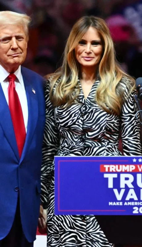 Donald Trump junto a su esposa, Melania Trump.
