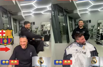 La broma de "mal gusto" de un barbero a sus clientes hinchas del Barcelona