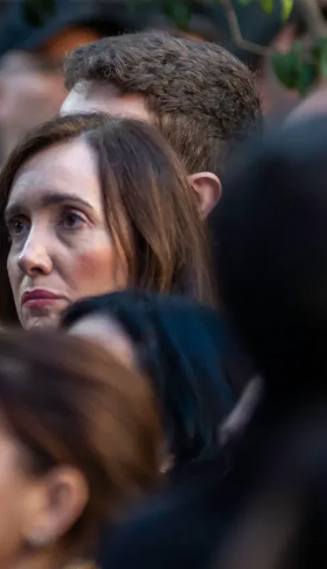 La vicepresidenta, en el velatorio del gendarme Guillermo López.