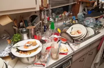 ¿Por qué acumulamos platos en la mesada? La ciencia lo explica