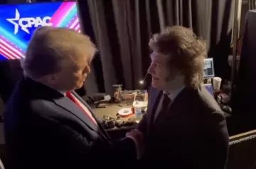 Donald Trump le dijo a Javier Milei: "Usted es mi presidente favorito"