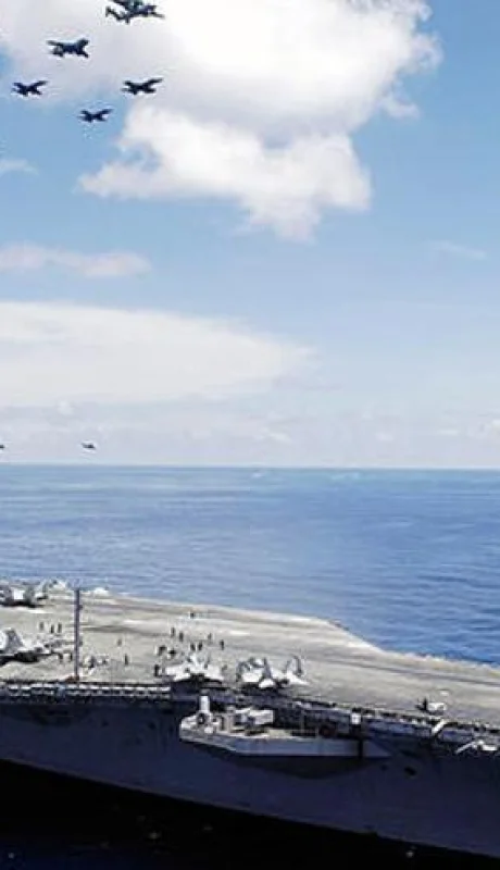 El Abraham Lincoln está desplegado con su grupo de batalla muy cerca de Medio Oriente ¿Habrán logrado alcanzarlo?