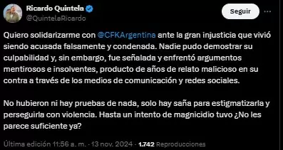 Publicación de Ricardo Quintela.