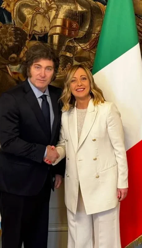 El Presidente recibió en la Quinta de Olivos a la primera ministra italiana.