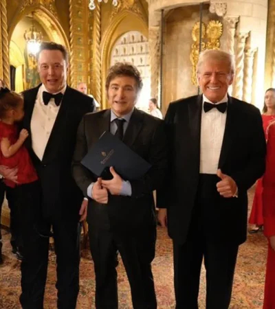 Milei con Trump y Musk.