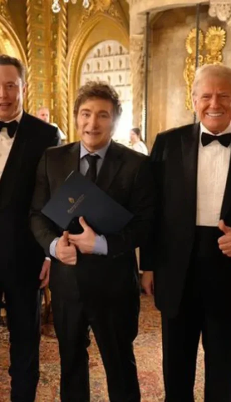 Milei con Trump y Musk.