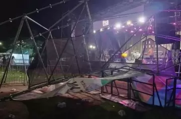 Derrumbe en festival de música: una mujer murió y cuatro personas resultaron heridas