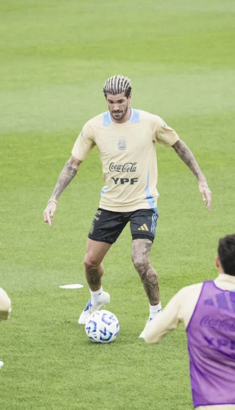 Entrenamiento de la Selección argentina.