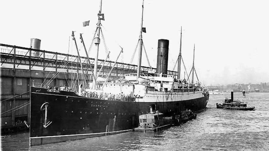 Una imagen del RSM Carpathia, el barco salvador. Fue hundido en 1918, durante la Primera Guerra Mundial.