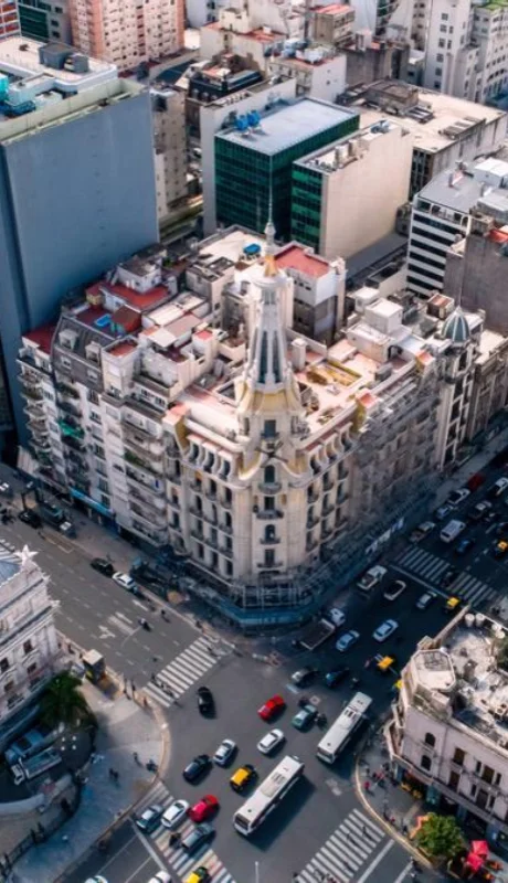 Vista área de la Ciudad Autónoma de Buenos Aires.