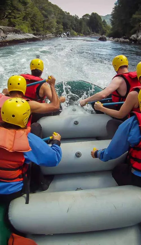 Rafting en el Río Manso, en El Bolsón.