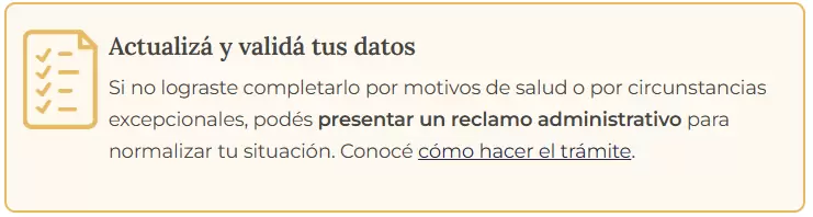 Última oportunidad para los titulares que puedan justificar su falta