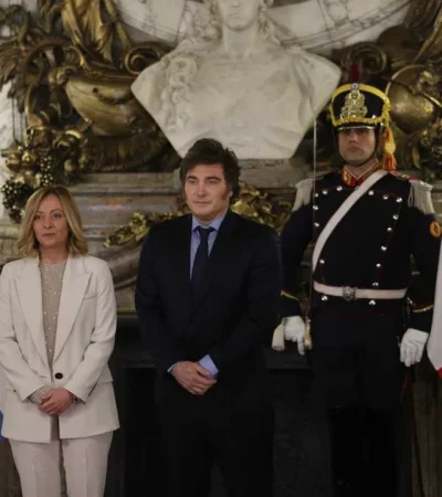 Javier Milei y Giorgia Meloni