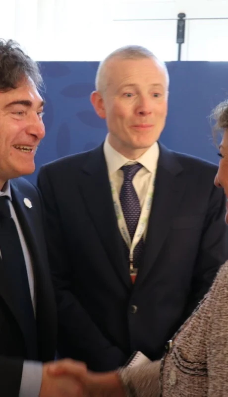 El presidente Javier Milei y la directora del FMI, Kristalina Georgieva. (Foto: Prensa de Presidencia)